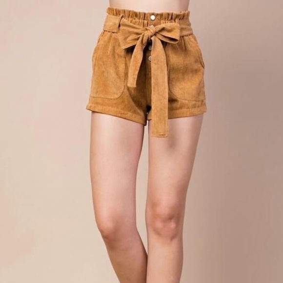 Wild Honey Pants - NWT Wild Honey Camel Corduroy Shorts